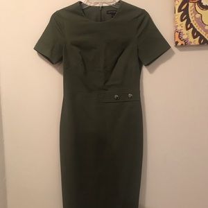 Olive Green Banana Republic sheath dress